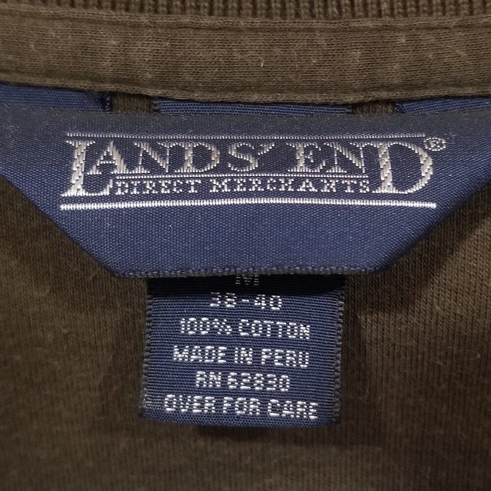 Men's Lands' End L/S Polo Shirt, Size M (38-40), VGUC - Picture 3 of 4